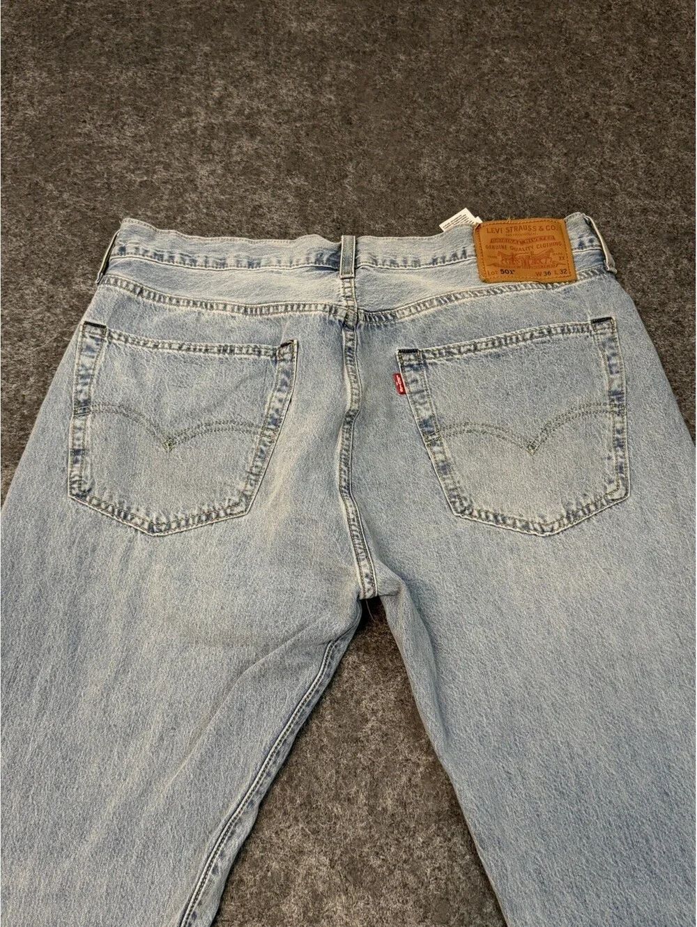 Levi’s Premium 501 Original Jeans Men’s 36x32 Light Wash Button Fly Straight